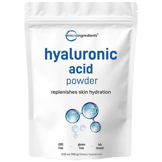 🔥 49% DE DESCUENTO - Polvo de ácido hialurónico de microingredientes, suero facial DIY, fórmula de cuidado para la hidratación de la piel